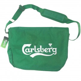 Borsa Tracolla CARLSBERG Verde Con Pattina Adatto per Scuola e  Ufficio Tempo Libero