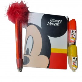 Gadget Compleanno Bambini Mickey Disney Notes Sagomato Penna con Evidenziatori