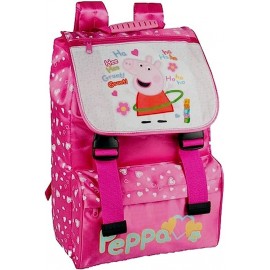 Zaino Scuola Estensibile Peppa Pig Rosa Zaino In Poliestere Zainetto elementare Bambina