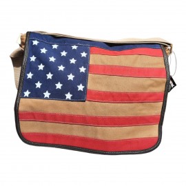 Borsa Postina bandiera americana 35x28 con tracollaBorsa Postina bandiera americana 35x28 con tracolla