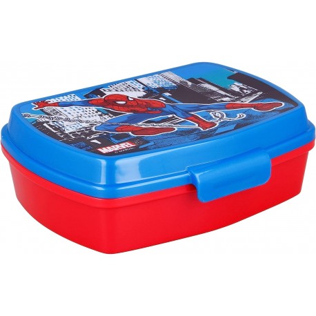 Spiderman Scatola Box Colazione Porta Merenda Pranzo Scuola Asilo Materna Marvel 17x14 x6 Cm