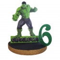 Sagoma Polistirolo Personalizzata Hulk con Nome e Numero - Decorazioni per Feste
