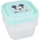 Set 3 contenitori per Alimenti Disney Baby Mickey Mouse Idea Regalo Bambini Scuola Mare Casa