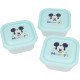 Set 3 contenitori per Alimenti Disney Baby Mickey Mouse Idea Regalo Bambini Scuola Mare Casa