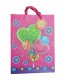 SHOPPER CUORI 3D 23X8.5X18 BUSTA REGALO CON MANICI E CHIUDIPACCO GLITTER