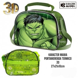 Cestino Termico Hulk Avengers 3D Borsa Zaino con tracolla Asilo Materno Bambino 27x21x10cm