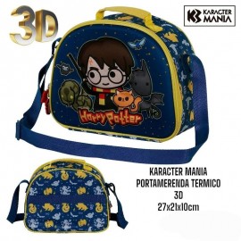 Cestino Scuola Termico Harry Potter 3D Borsa Zaino con tracolla Asilo Materno Bambino 27x21x10cm