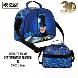 Cestino Scuola Termico Batman Marvel 3D Borsa Zaino con tracolla Asilo Materno Bambino 27x21x10cm