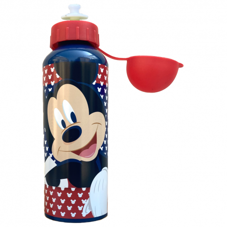 BORRACCIA IN ALLUMINIO MICKEY PLUTO PAPERINO DISNEY CON BECCUCCIO E COPERCHIO 500 ML