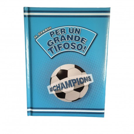 Diario Scuola Pocket 10 mesi Grande Tifoso Bianco azzurro quadretti Diario Bianco Celeste Bambino