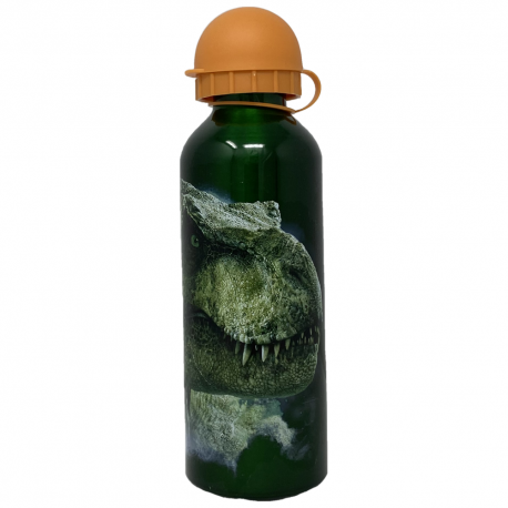 BORRACCIA IN ALLUMINIO DINOSAURI JURASSIC WORLD CON BECCUCCIO E COPERCHIO 500 ML BAMBINI