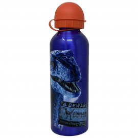 BORRACCIA IN ALLUMINIO DINOSAURI JURASSIC WORLD CON BECCUCCIO E COPERCHIO 500 ML  BAMBINI