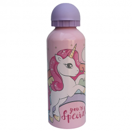 BORRACCIA IN ALLUMINIO UNICORNO CON BECCUCCIO E COPERCHIO 500 ML SCUOLA E TEMPO LIBERO BAMBINA