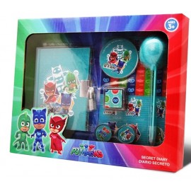 Diario Segreto PJ Masks Pigiamini Con Cancelleria E Adesivi 25,5X3X20CM