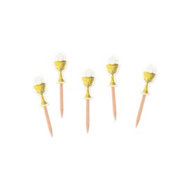 Pack of 25 toothpicks with goblet for communion