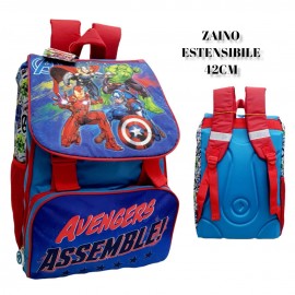Zaino Estensibile Marvel Avengers Scuola Borsa Tempo Libero CM.41x31x20 Bambino