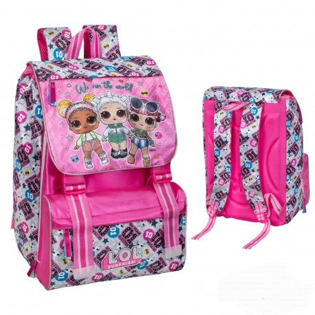 ZAINO ESTENSIBILE LOL SURPRISE PREMIUM SCUOLA BORSA TEMPO LIBERO CM.41x31x20 BAMBINA