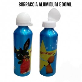 Borraccia in Alluminio Bing con Beccuccio e Coperchio 500 ml - Perfetta per Scuola e Tempo Libero dei Bambini