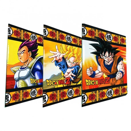  Dragon Ball Z Maxi Rig.A Quaderno 100gr A4 rigatura -Soggetti Assortiti 15Pz