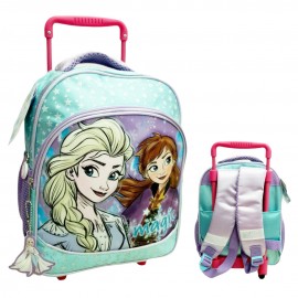 ZAINO TROLLEY SCUOLA ASILO FROZEN ANNA ELSA DISNEY PREMIUM SCUOLA E TEMPO LIBERO CM 34