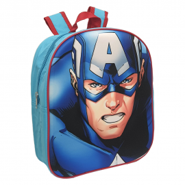 ZAINO ASILO 3D MAEVEL AVENGERS CAPITAN AMERICA BORSA SCUOLA CM.32 ZAINETTO BAMBINO