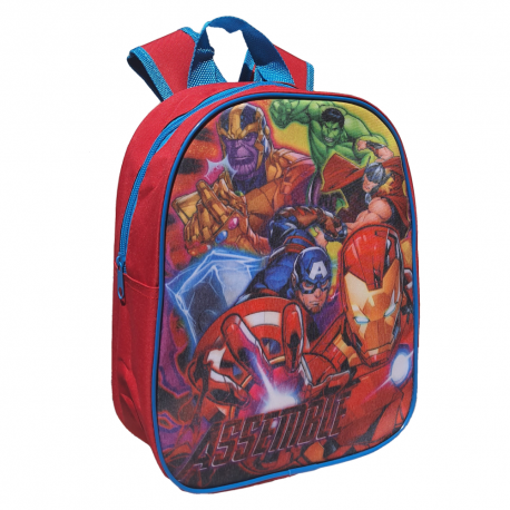 ZAINO ASILO AVENGERS MARVEL BORSA SCUOLA TEMPO LIBERO BAMBINO 28x22x10 cm