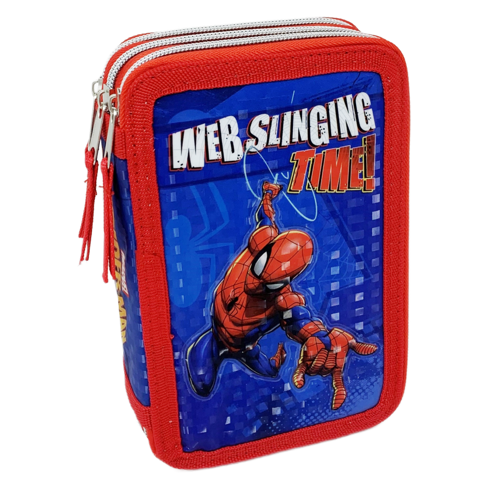 astuccio -scuola-3d-spiderman-marvel-multiscomparto-3-zip-portacolori-pennarelli-giotto