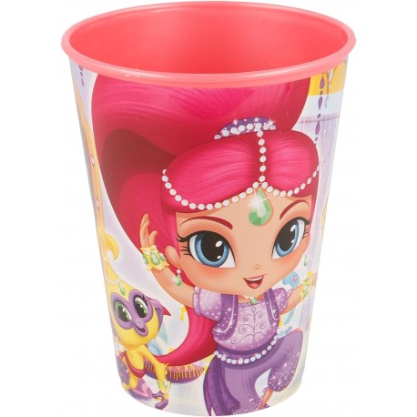 Bicchiere Plastica Shimmer Shine Disney 260 ml Scuole e tempo libero Bambina