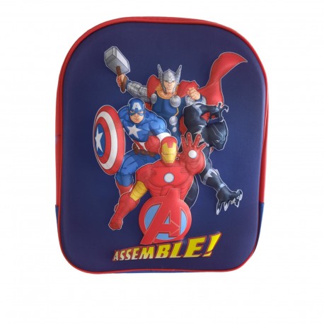 ZAINO ASILO MATERNA 3D AVENGERS THOR CAPITAN AMERICA,IRON MEN BORSA SCUOLA TEMPO LIBERO BAMBINO CM.32