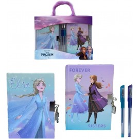 DIARIO SEGRETO CON LUCCHETTO FROZEN DISNEY DIARIO SEGRETO 2pz C/PENNE IDEA REGALO BAMBINA