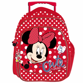 ZAINO ASILO TROLLEY MINNIE 2 RUOTE MANICO ALLUNGABILE CM.30 SCUOLA E TEMPO LIBERO CM 30