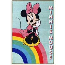 Tappeto Disney Minnie Cm 80 x 120 Antiscivolo per Cameretta Bambina Tappeto da gioco per bambini