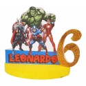 Sagoma Polistirolo con Nome e Numero Avengers per feste Compleanno Nascita Battesimo