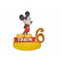 Sagoma Polistirolo con Nome e Numero Topolino Mickey per feste Compleanno Nascita Battesimo