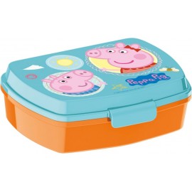 Peppa Pig Lunch Box scatola colazione porta Pranzo Merneda Sandwich scuola Disney 17x14x6 cm