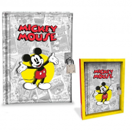 DIARIO SEGRETO MICKEY MOUSE DISNEY TOPOLINO CON LUCCHETTO IN CONFEZIONE IDEA REGALO BAMBINI