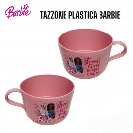 TAZZA COLAZIONE CON MANICO BARBIE IN POLIPROPILENE  SCUOLA E TEMPO LIBERO BAMBINA