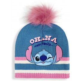 Disney Cappello Lilo e Stitch per Bambina Invernale Cappellino con Pon Pon Idea Regalo