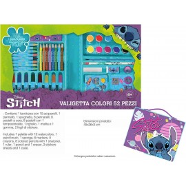 Astuccio Valigetta Colori da 52 pz  Disney Stitch in scatola vetrina Idea Regalo Bambini