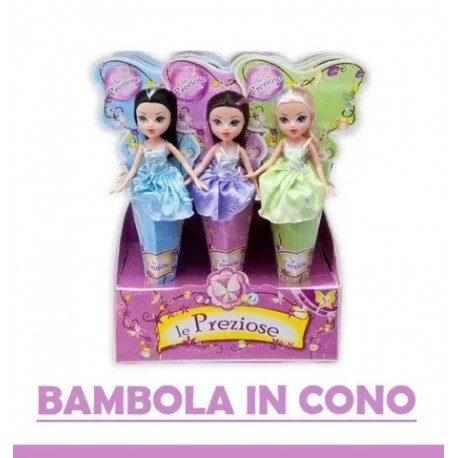 Bambole Fatine Preziose nel Cono cm 26 idea regalo Bambina