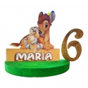 Sagoma Polistirolo Personalizzata Bambi & Tamburino Disney con Nome e Numero - Decorazioni per Feste