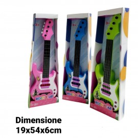 Chitarra Rock Star Gioco Giocattolo Bambini Imita Suono Chitarra Elettrica Idea Regalo