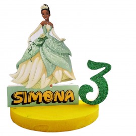 Sagoma Polistirolo con Nome Disney Tiana La principessa e il ranocchio per feste Compleanno Nascita Battesimo Eventi Bambina