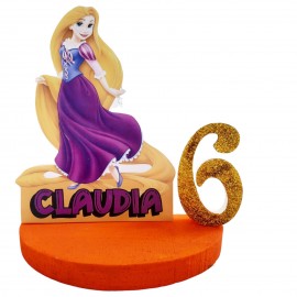 Sagoma Polistirolo con Nome Disney Principessa Rapunzel per feste Compleanno Nascita Battesimo Eventi Bambina