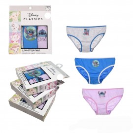 Lilo & Stitch-Boxer Mutande Slip in Cotone pz-3  Intimo Bambina Disney 3-4 anni