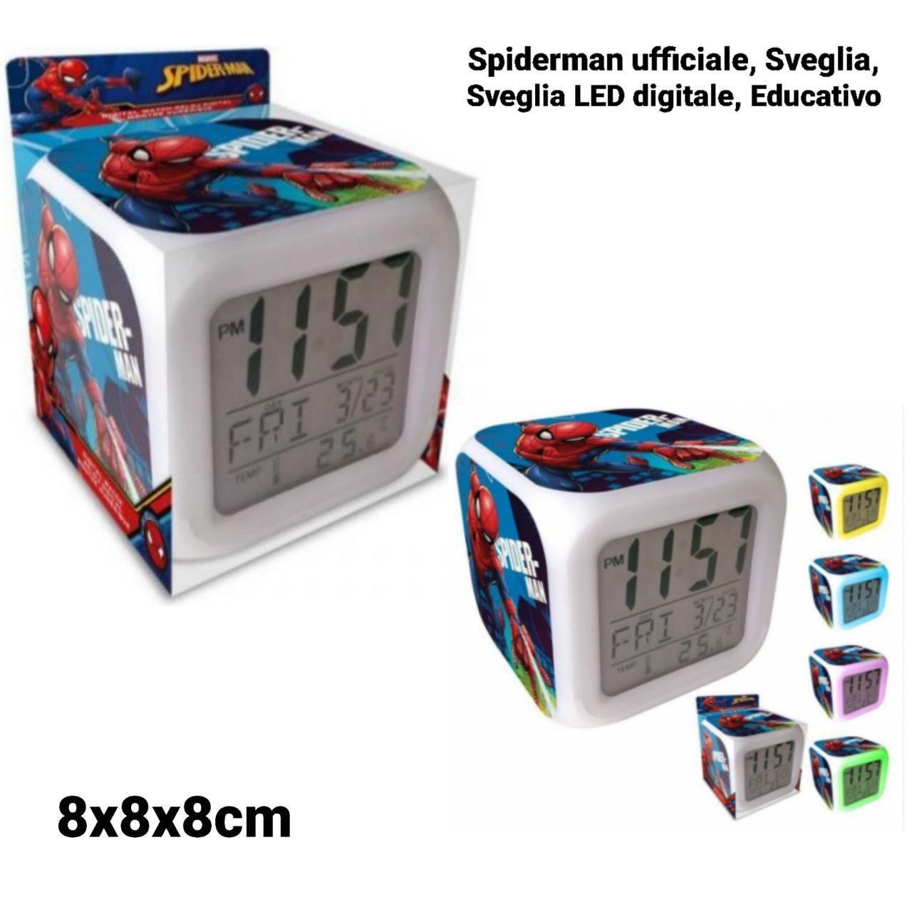 orologio-da-tavolo-digitale -con-sveglia-con-luci-led-spiderman-marvel-multi-colore