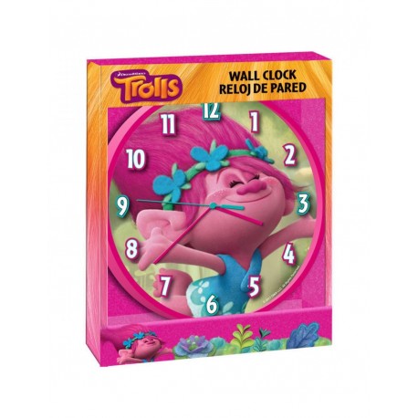 Orologio da parete Disney Trolls idea Regalo Bambina Arredo Cameretta cm 24