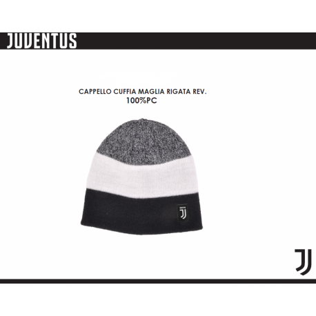 Juventus Cappello invernaleon Risvolto PON PON Fasciato Bambino 2-4 anni