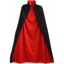Costume Vampiro 120 cm, Costumi Halloween Mantello Vampiro Uomo Unisex (nero + rosso)