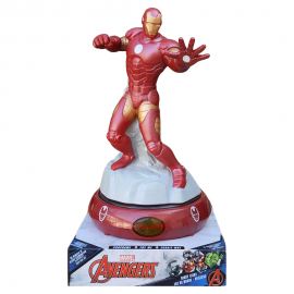  LAMPADA 3D IRON MAN MARVEL AVENGERS COMODINO LUCE LED A BATTERIE IDEA REGALO BAMBINO